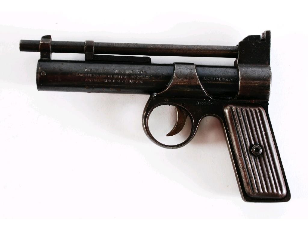 Appraisal: WEBLEY JUNIOR AIR PISTOL NoJ the handle with metal grips