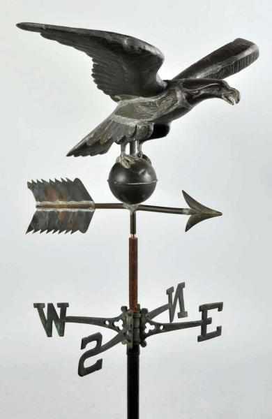 Appraisal: Large Weathervane Eagle Description Copper oxidized Some wear Condition Excellent