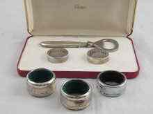 Appraisal: An American Cartier bar set comprising a Sterling silver mounted