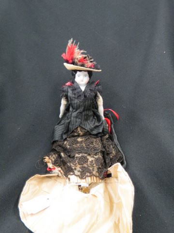 Appraisal: th Century China Head Doll black molded hair china arms