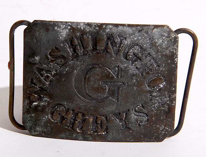 Appraisal: Civil War Belt Buckle An original Washington Grays Belt Buckles