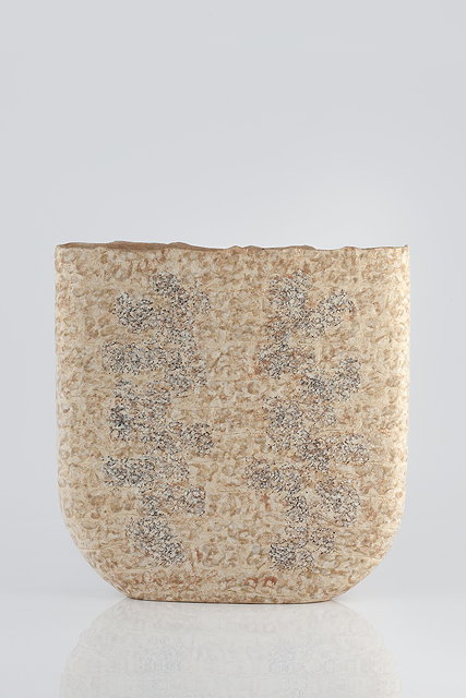 Appraisal: Geoffrey Eastop British - Wall pot circa hand-built stoneware sprayed