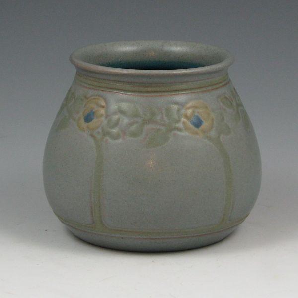 Appraisal: Marblehead vase with Arts Crafts flower and tree decoration Finished