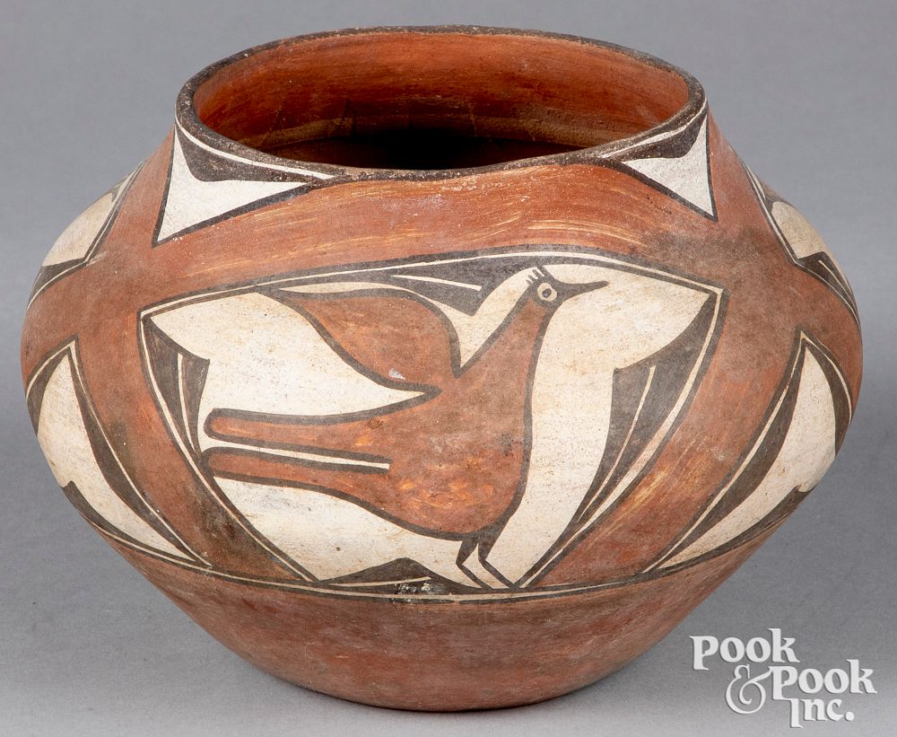 Appraisal: Zia Pueblo Indian pottery jar Zia Pueblo Indian pottery jar