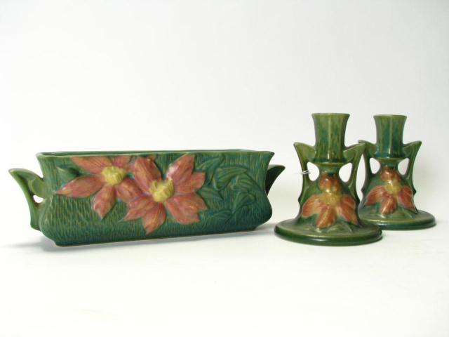 Appraisal: Roseville Pottery grouping matching pattern including - planter and -