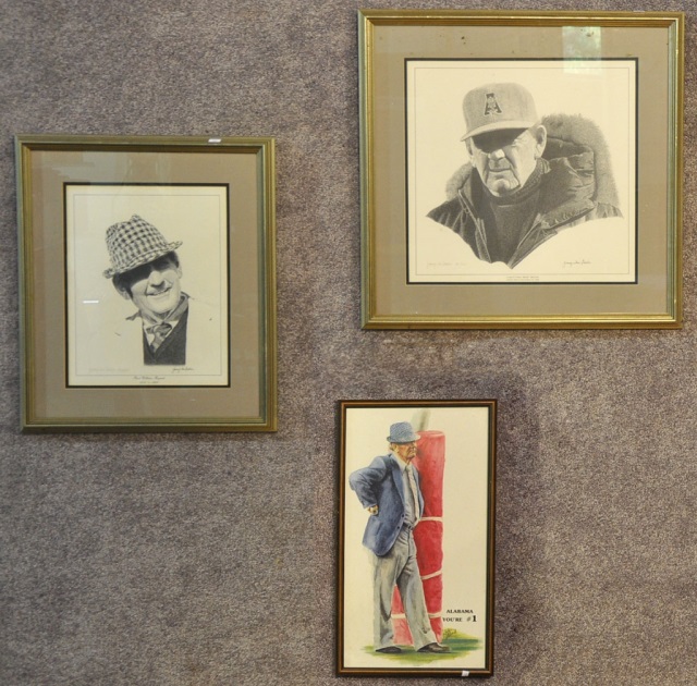 Appraisal: Prints of Alabama Coach Paul BryantIncluding Coach Paul 'Bear' Bryant