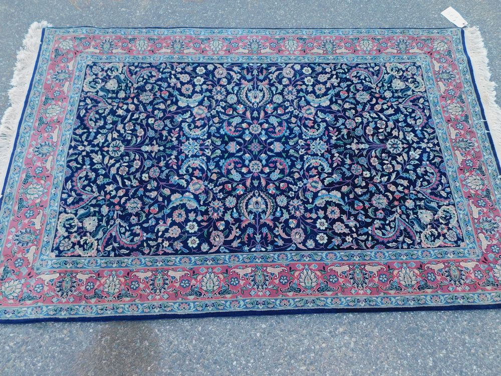 Appraisal: MODERN PERSIAN SCATTER RUG Finely woven modern Persian rug with