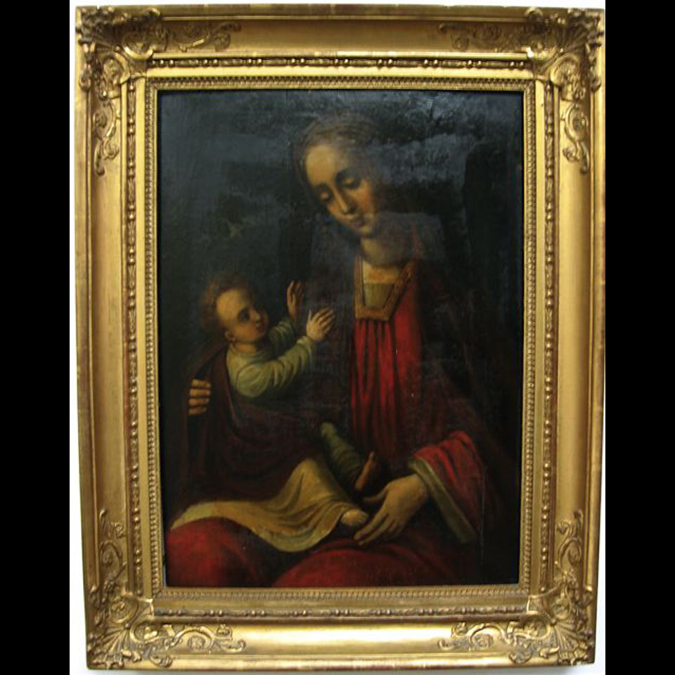 Appraisal: TH CENTURY FLEMISH SCHOOL MADONNA AND CHILD OIL ON PANEL