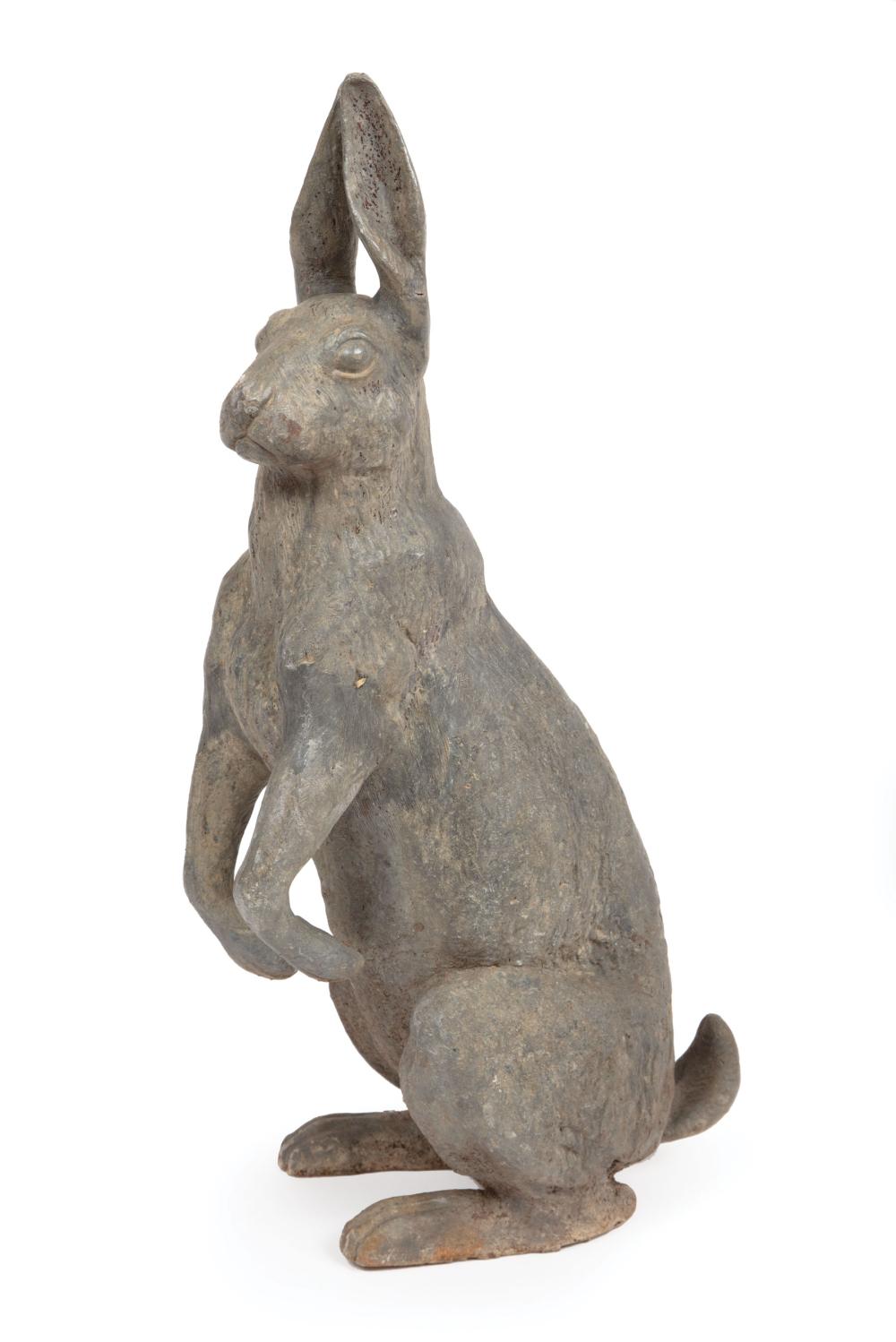 Appraisal: English Cast Lead Garden Figure of a Rabbit standing on