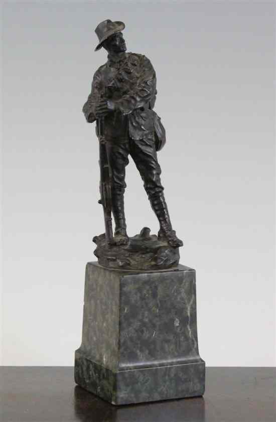 Appraisal: Leonard Stanfield Merrifield - A bronze figure of a WWI