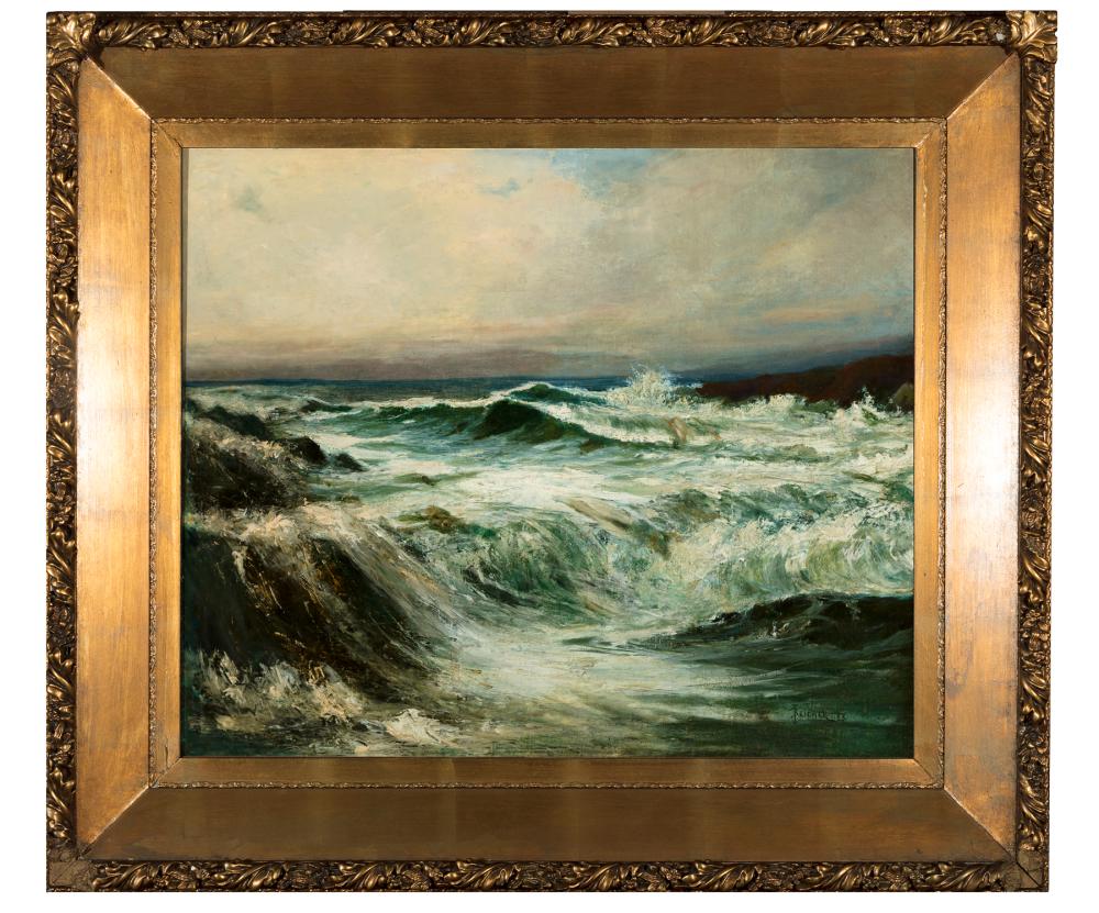 Appraisal: Alfred Thompson Bricher American - Waves Crashing at the Shore