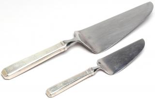 Appraisal: Pair of Towle Sterling Stainless Cake Servers Each monogrammed S