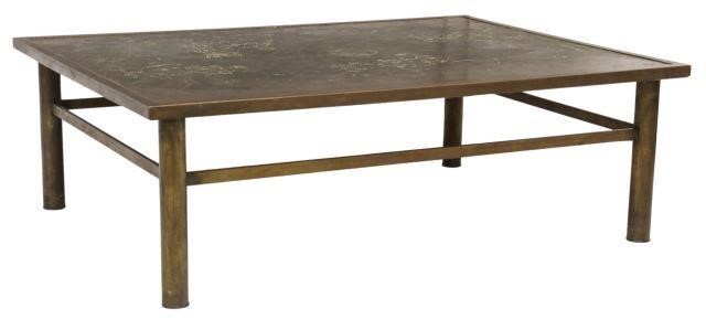 Appraisal: American modernist bronze coffee table Philip LaVerne - and Kelvin