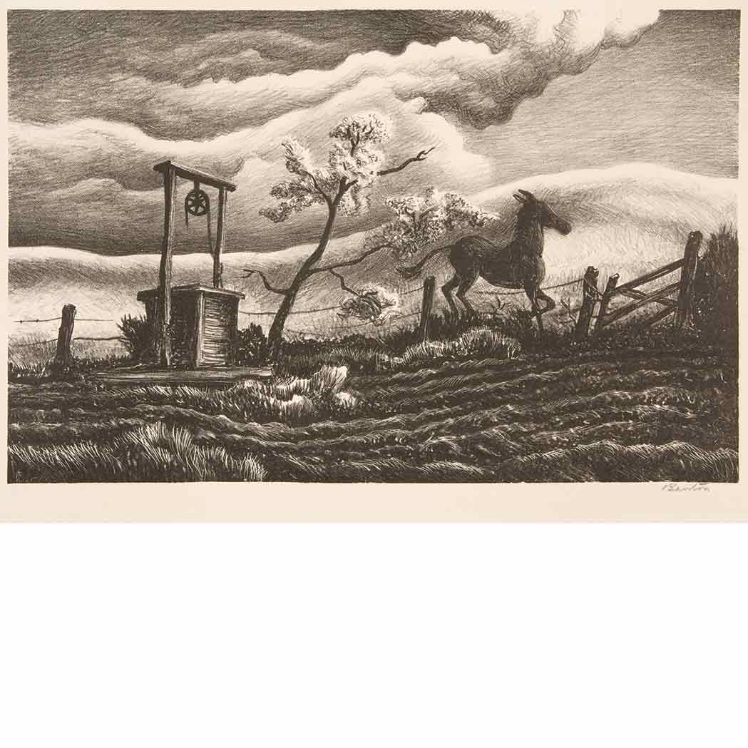 Appraisal: Thomas Hart Benton - FRISKY DAY FATH Lithograph signed in