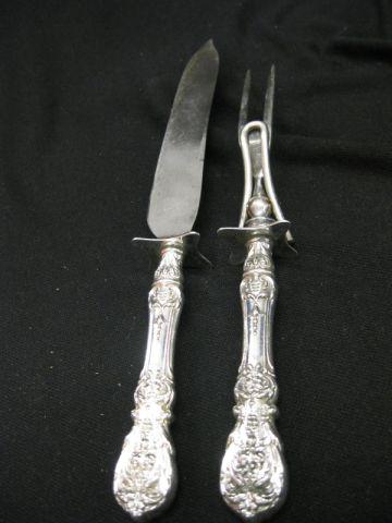 Appraisal: Reed Barton Francis I Sterling Carving Set early long monogrammed