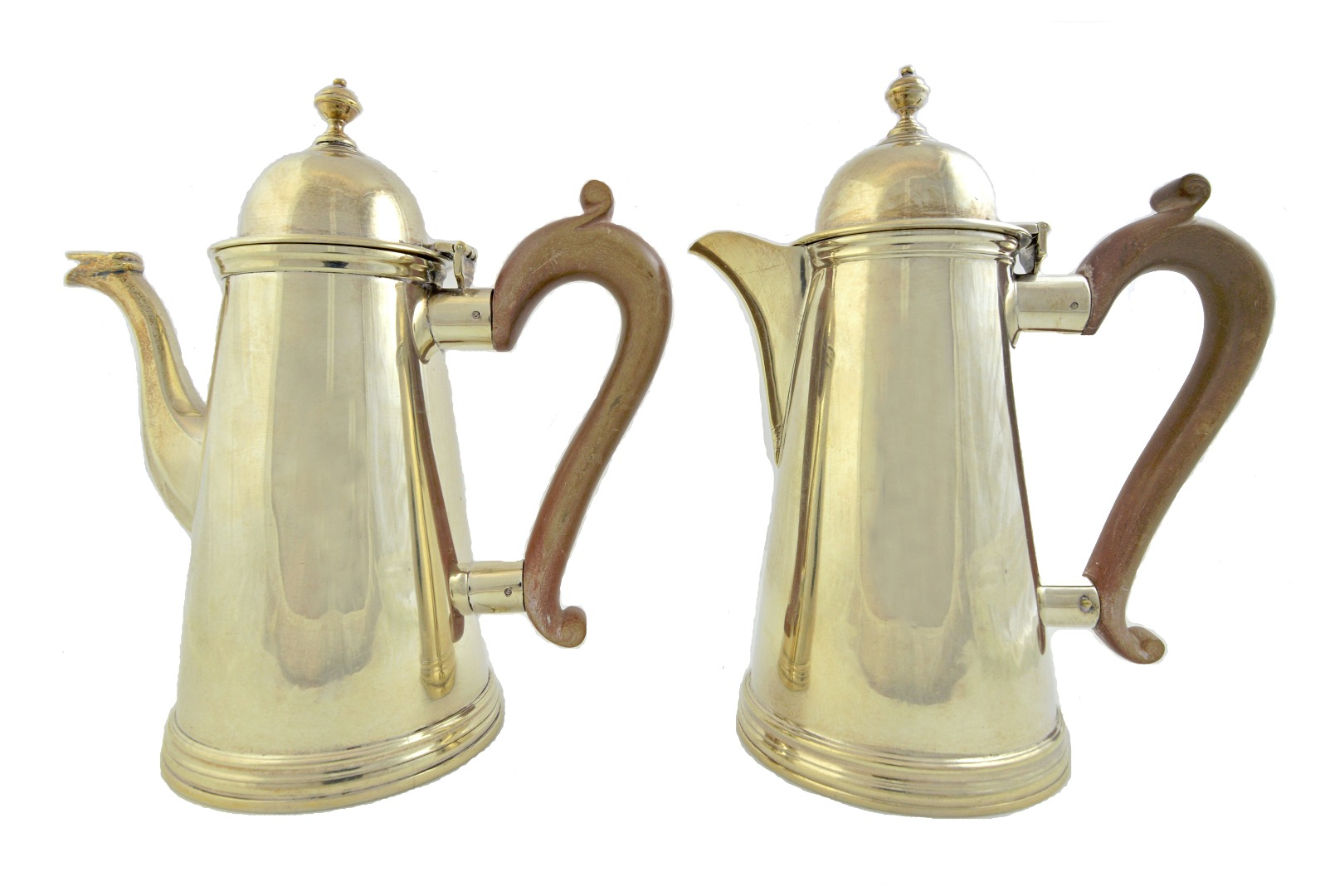 Appraisal: A silver two piece cafe au lait set comprising a