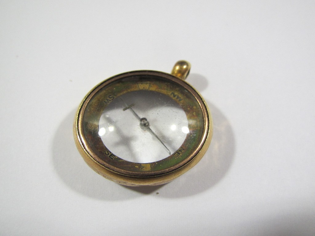 Appraisal: Victorian compass fob in ct gold mount