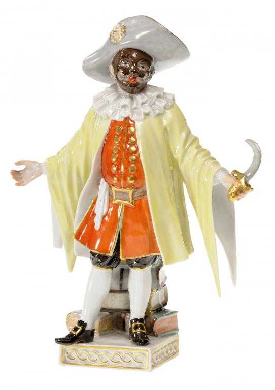 Appraisal: A MEISSEN COMMEDIA DELL' ARTE FIGURE OF a dagger in