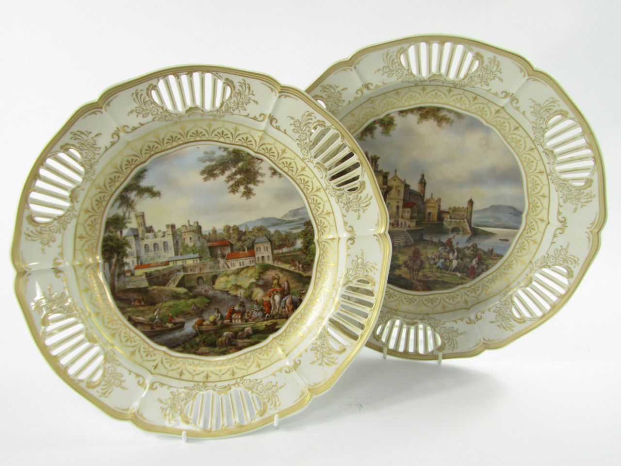 Appraisal: A pair of Kaiser Porcelain decorative plates with pierced and