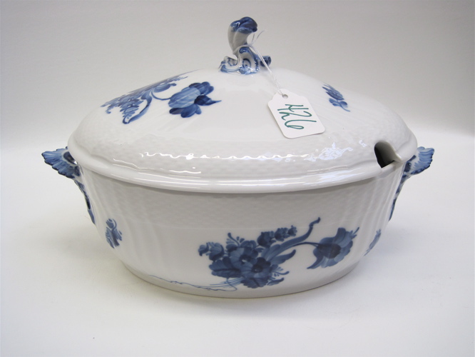 Appraisal: ROYAL COPENHAGEN PORCELAIN COVERED TUREEN in the Blue Flower braided