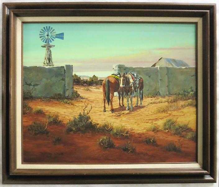 Appraisal: KENNETH WYATT OIL ON CANVAS Texas New Mexico born Standin'