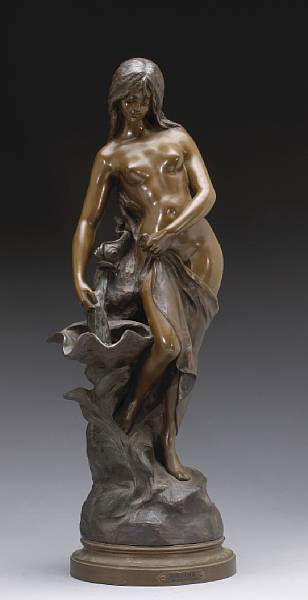 Appraisal: A French patinated bronze figure Ondine after a model by