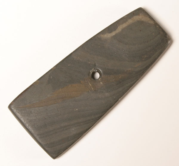 Appraisal: Fine banded slate pendant Found on the William Long farm