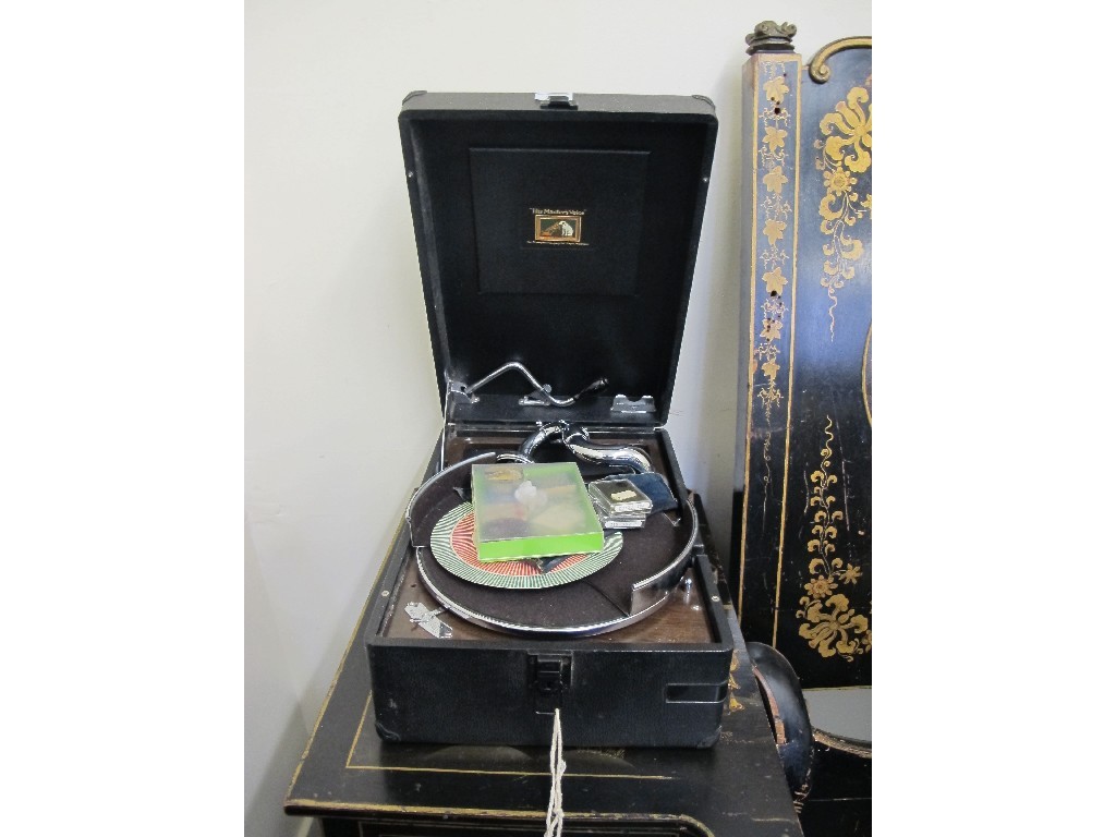 Appraisal: H M V portable gramophone