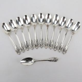 Appraisal: Set of Twelve Wallace Grand Baroque Sterling Silver Oval Place