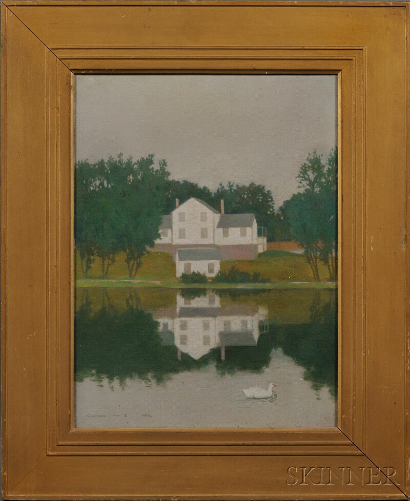 Appraisal: Charles Emile Heil Massachusetts - Reflection of a Home Beside