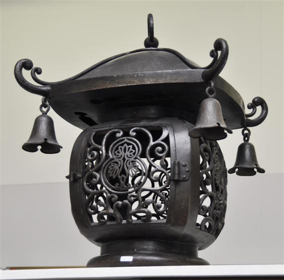 Appraisal: A BRONZE LANTERN Japan th c height cm