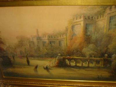 Appraisal: FRANK WILLIAM BOOTY Haddon Hall Derbyshire signed x gilt frame