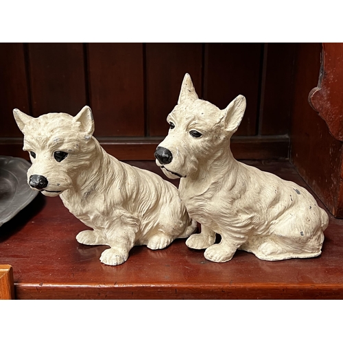 Appraisal: Pair of spelter Scottie dogs approx cm H x cm