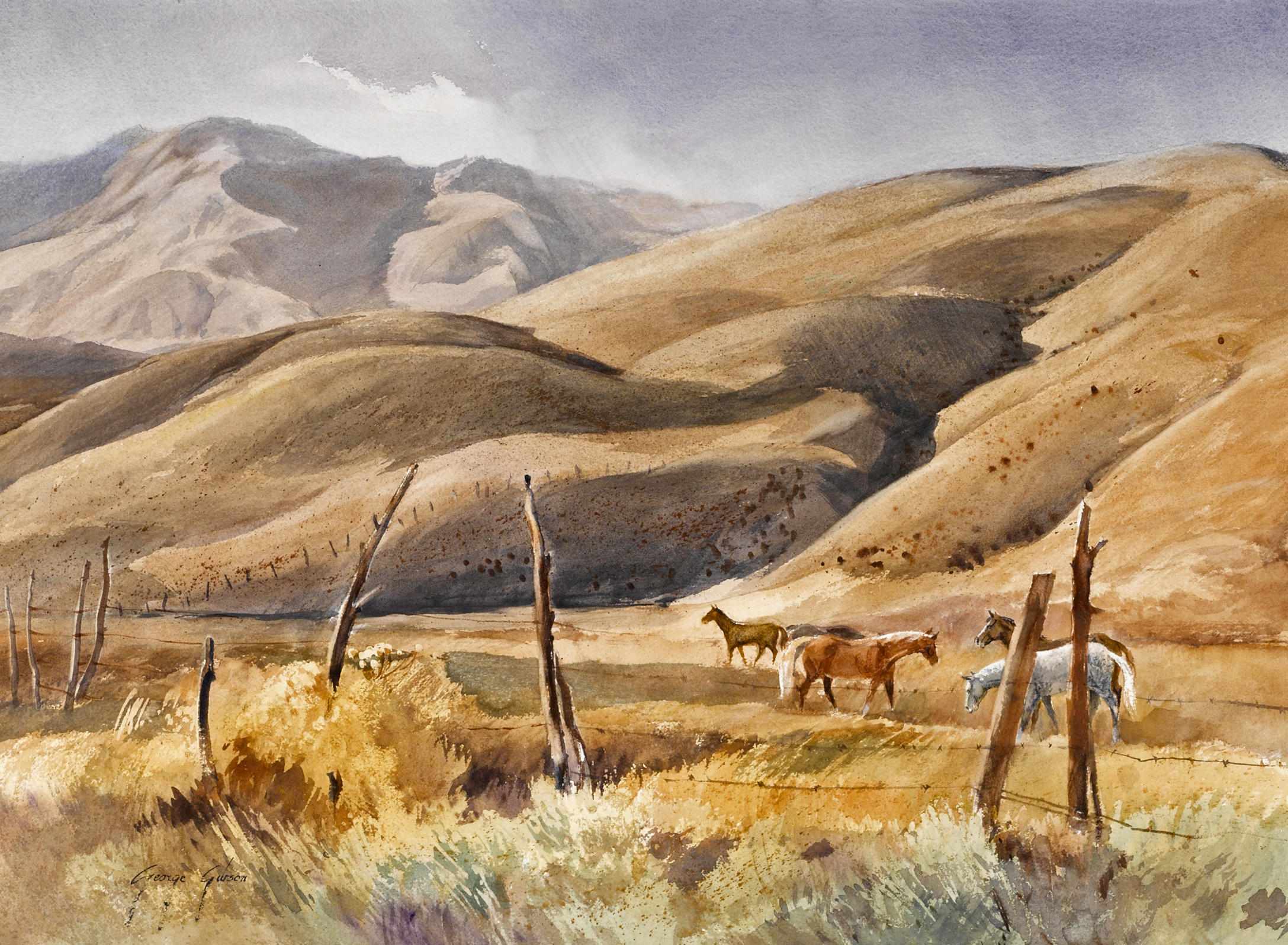 Appraisal: George Gibson American - Vanishing pastures signed 'George Gibson' lower