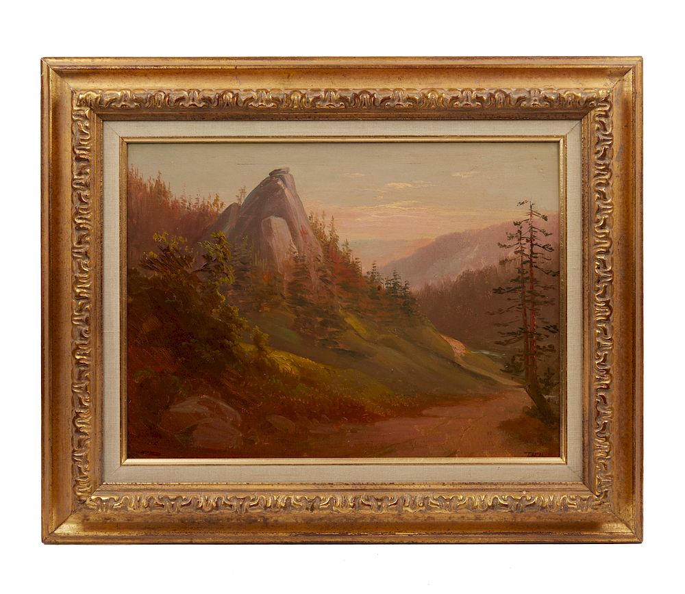 Appraisal: Thomas Hill - Painting Pulpit Rock Road to Tahoe Framed