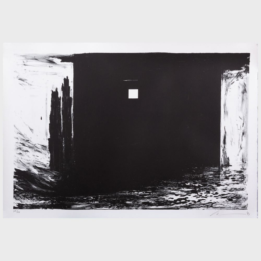 Appraisal: Robert Wilson b Untitled Lithograph in black on wove paper