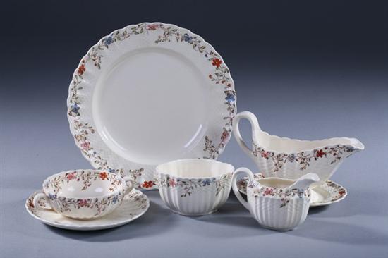 Appraisal: -PIECE COPELAND SPODE PARTIAL DINNER SERVICE Wicker Dale pattern Including