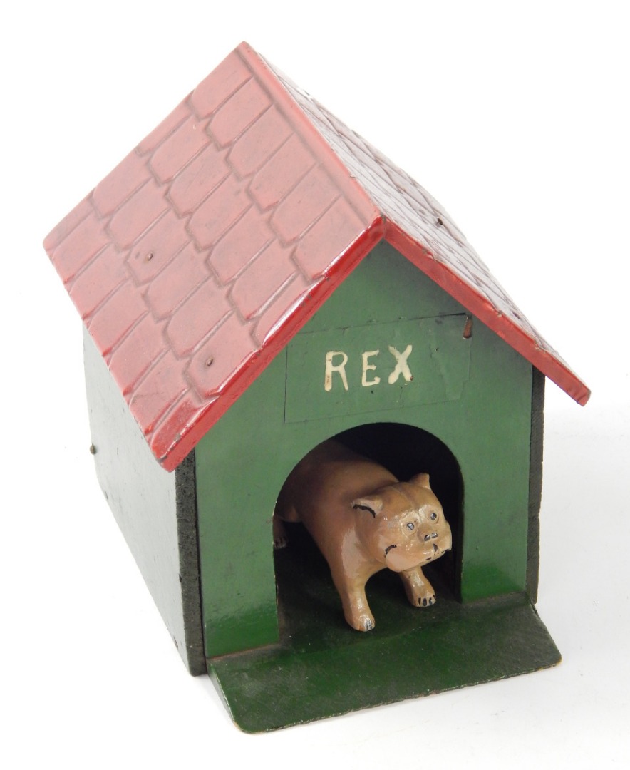 Appraisal: A 's Radio Rex celluloid voice activated dog with wooden