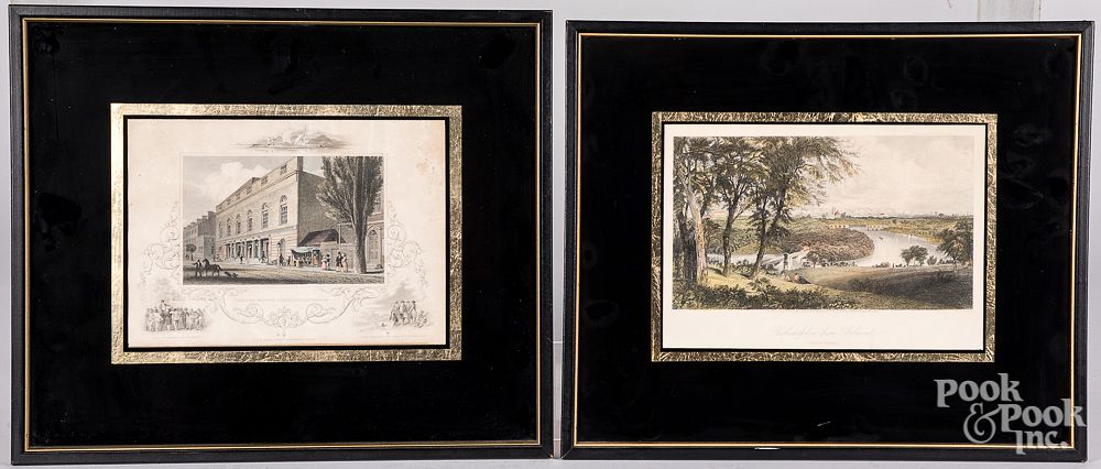 Appraisal: Set of seven engravings of Philadelphia th c Set of