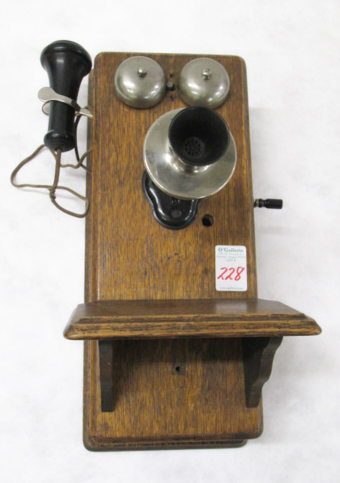 Appraisal: AN OAK WALL TELEPHONE Stromberg-Carlson Tel Mfg Co Rochester N