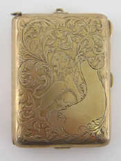 Appraisal: An American silver-gilt combination vanity case aide-memoire with ivory sheet