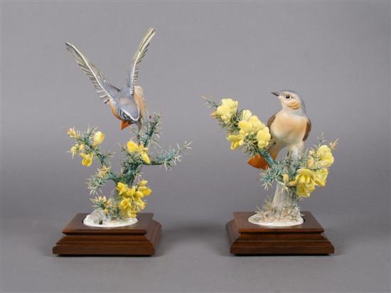 Appraisal: A Pair of Royal Worcester Dorothy Doughty Birds Redstart Height