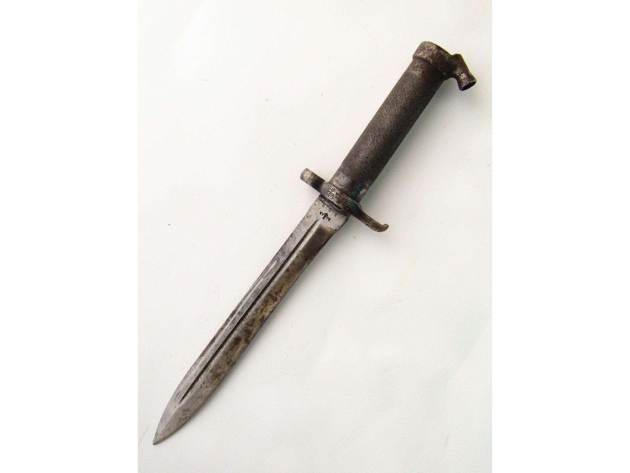 Appraisal: A Swedish Mauser bayonet no scabbard both blade and hilt