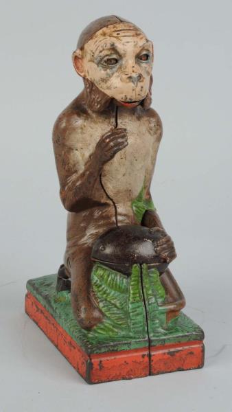 Appraisal: Monkey Coconut Mechanical Bank Manufactured by J E Stevens Co