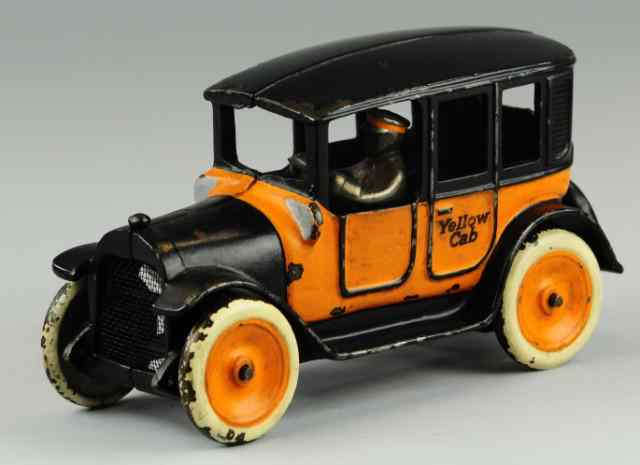 Appraisal: YELLOW CAB Arcade cast iron familiar orange and black paint