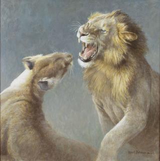 Appraisal: Mating Lions by Robert Bateman Robert Bateman - Mating Lions