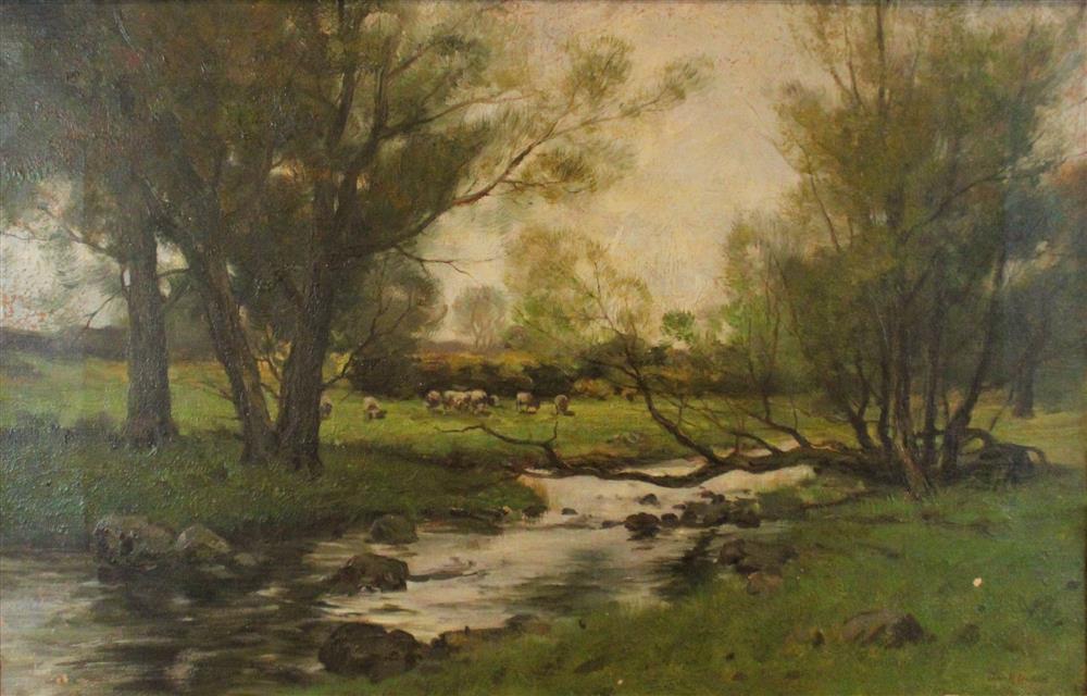 Appraisal: CHARLES PAUL GRUPPE AMERICAN - THE BROOK Oil on canvas