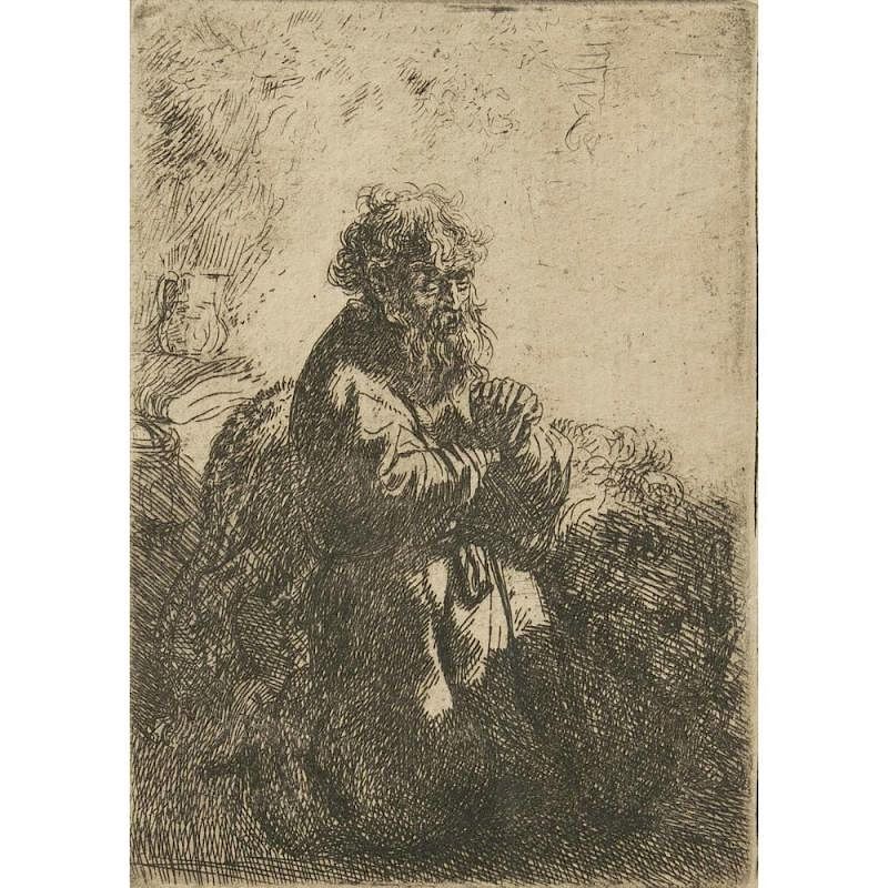 Appraisal: Rembrandt Van Rijn Etching Framed Rembrandt Van Rijn Dutch -