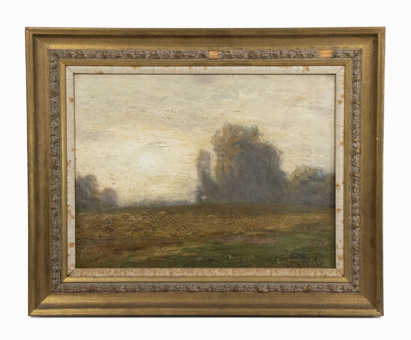 Appraisal: GUSTAVE ADOLPH WIEGAND NY GERMANY - Tonalist Autumnal Landscape oil