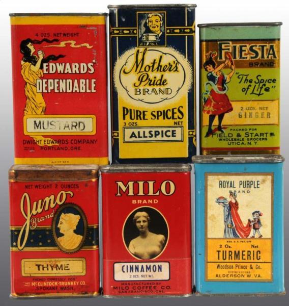 Appraisal: Lot of Spice Tins Description Nice grouping includes one for